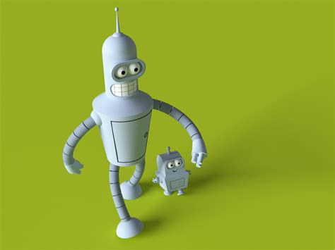 3D Bender (Futurama) and son by Nataliia Speranskaya on Dribbble