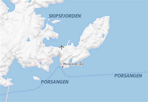 MICHELIN Honningsvåg lufthavn map - ViaMichelin