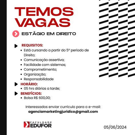 Vagas De Estágio Em Direito