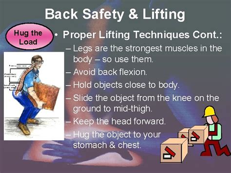 Back Safety In The Workplace Back Safety Lifting