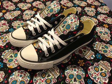 Sugar Skull Converse Chuck Taylor Shoes Etsy