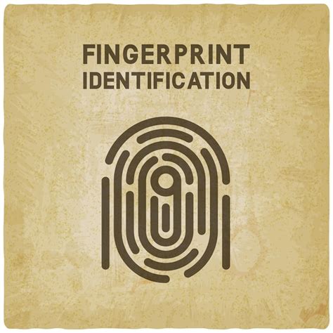 Premium Vector Fingerprint Identification Symbol Vintage Background