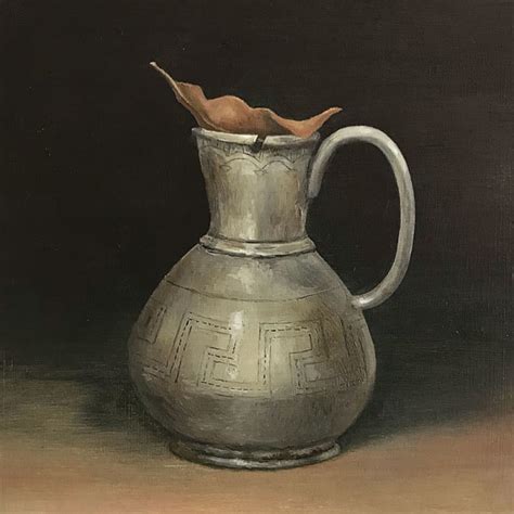 Silver Jug With Macadamia Leaf By Kirsten Hocking Artwork Archive
