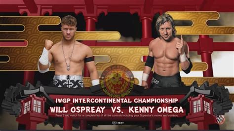 Kenny Omega Vs Will Ospreay YouTube