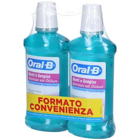 Oral B Collutorio Denti E Gengive Senza Alcol 2x500 Ml Redcare