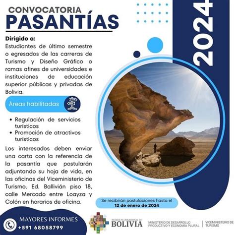 Convocatoria Pasant As Promoci N Y Reactivaci N Del Turismo