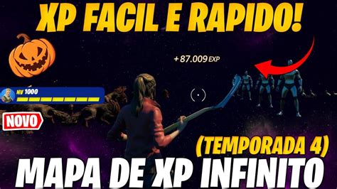 FARM de XP no FORTNITE NESSE MAPA de XP INFINITO você VAI GANHAR MUITA