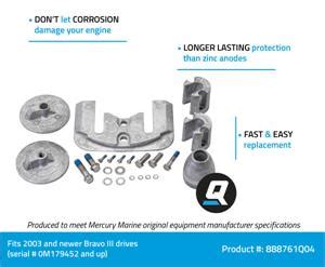 Quicksilver Q Mercruiser Bravo Iii Aluminum Anode Kit