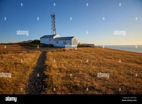 The Dyrholaey lighthouse in Iceland Stock Photo - Alamy