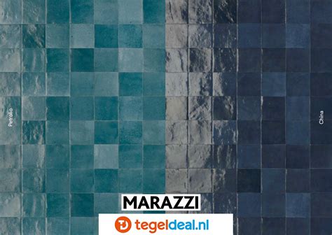 Wandtegels Marazzi Zellige Petrolio M P X Cm Zellige Look