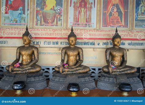 Old Buddha At Wat Klang Bang Phra Temple At Nakhon Pathom Thailand