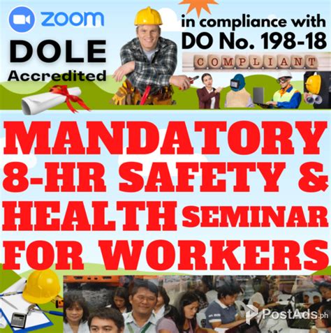 Online Mandatory Safety Health Awareness Seminar For Workers Dole