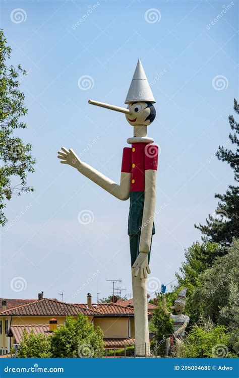 Wooden Pinocchio Doll With His Long Nose Royalty Free Stock Photo