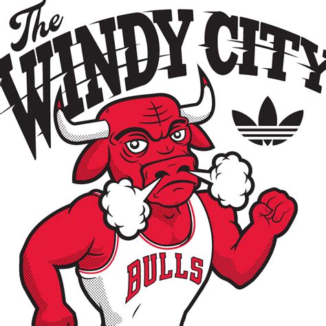 Chicago Bulls Logo Windy City Drawing