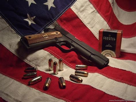 Guns Weapons Usa M1911 45acp Colt American Flag Desktop Background