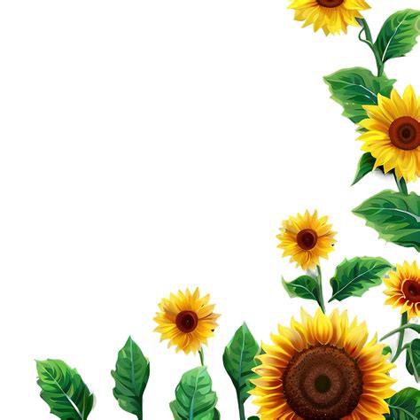 Download Sunflower Border Png 43