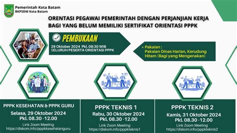 Pembukaan Orientasi Pegawai Pemerintah Dengan Perjanjian Kerja Tahun