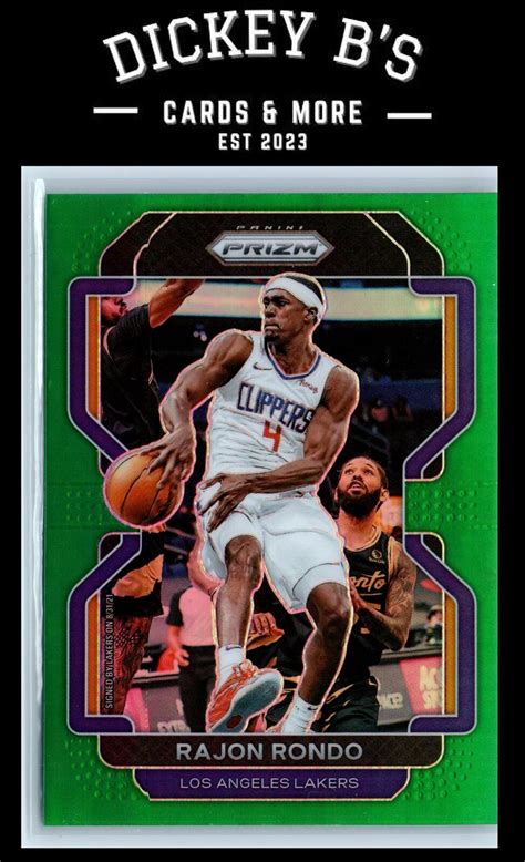 Panini Prizm Green Rajon Rondo Los Angeles Lakers Ebay