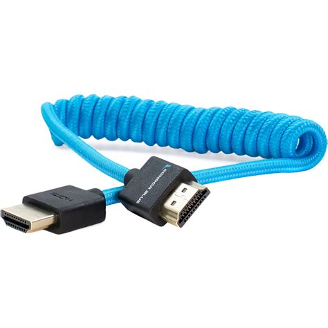 Kondor Blue Coiled High Speed HDMI 2 0 Braided Cable KB FHDMI 12