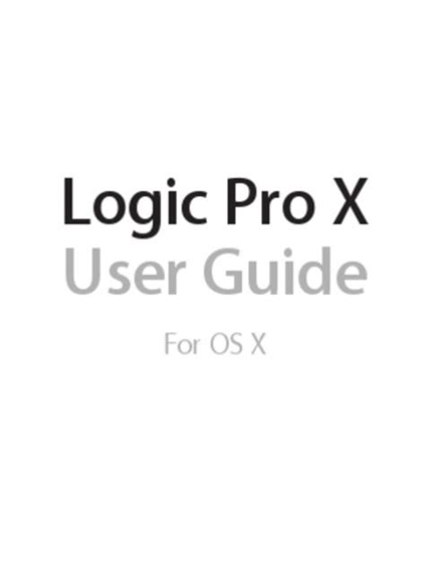 Logic Pro X User Guide Pdf Synthesizer Drum Kit