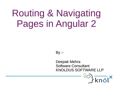 Routing Navigating Pages In Angular Ppt