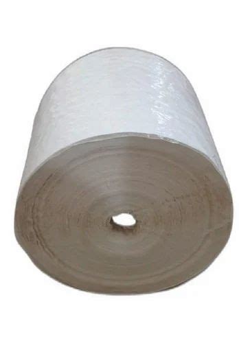 Polypropylene White PP Woven Fabric Roll For Packaging GSM 50 100 At