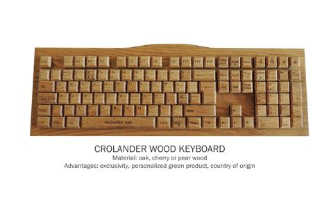 Exclusive! Wood keyboards. Available in oak, cherry or pear wood ...