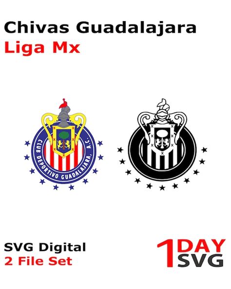 Chivas Guadalajara Liga Mexicana Logo Svg File Only Diseños Etsy México