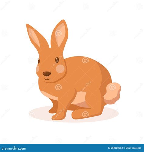 Cute Little Rabbit Sitting Nice Bunny Stock Vector Illustration Of