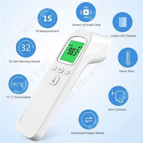 TD Thermomètre frontal électronique portatif infrarouge Thermomètre