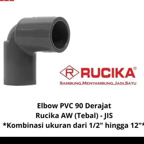 Jual Keni Elbow Knee 4 Inch PVC Rucika AW 90 Derajat Jakarta Utara