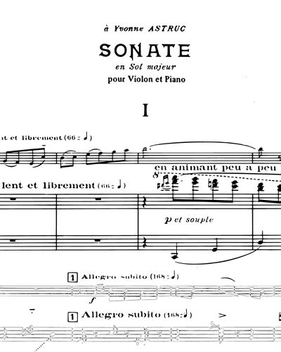 Sonate En Sol Majeur Violin Sheet Music By Georges Auric Nkoda