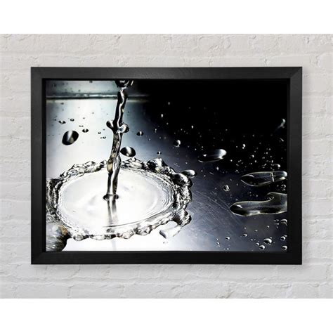 Ebern Designs Metal Water Splash Einzelner Bilderrahmen Kunstdrucke