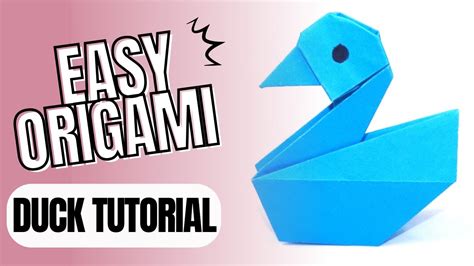 How To Make A Paper Duck Easy Origami Duck Tutorial Youtube