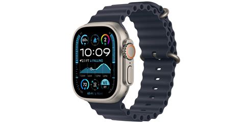 Buy Apple Watch Ultra 2 Gps Cellular 49mm Natural Titanium Case With Navy Ocean Band