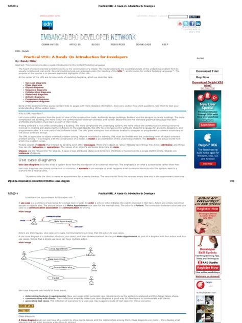 Practical Uml A Hands On Introduction For Developers Pdf Use Case Class Computer