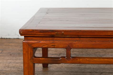 Rich Brown Square Shaped Coffee Table With Spacious Top For Sale At 1stdibs