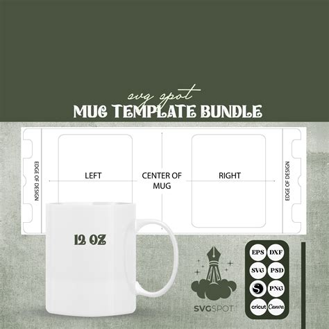 Mug Template 12oz Mug Template Mug Template Svg Bundle Mug Full