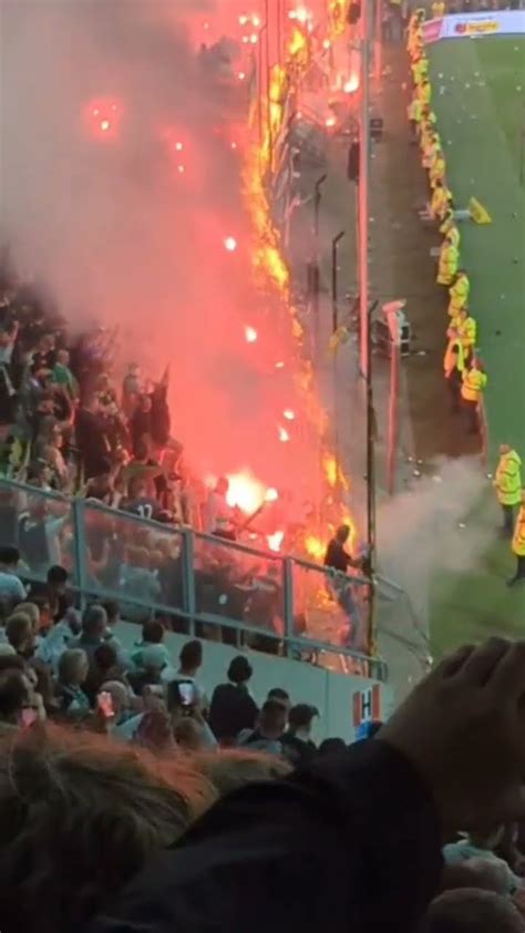 Lechia Gdańsk Arka Gdynia Ultras Lechia during the match against