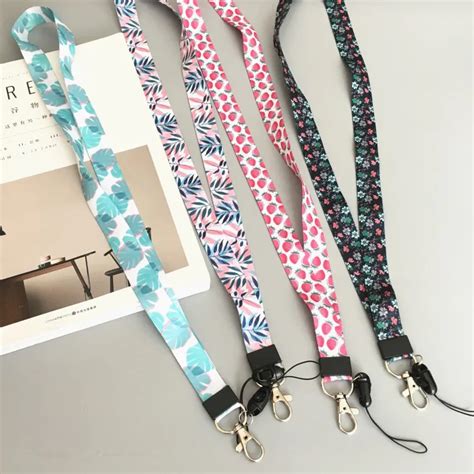 Small Fresh Leaves Neck Strap Lanyards For Keys Id Card Gym Mobile