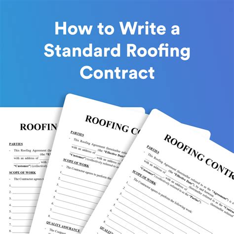 How To Write A Roofing Contract Free Template Roofr