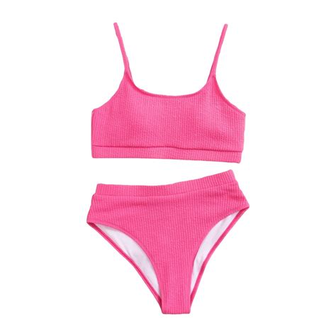 Women Retro Sexy High Waisted Bathing Suit Racerback Bikini Swimsuits Swim Skirt Bottoms For