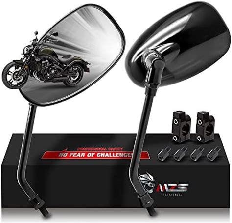 Amazon MZS Motorcycle Mirrors 10MM Universal 360 Degree