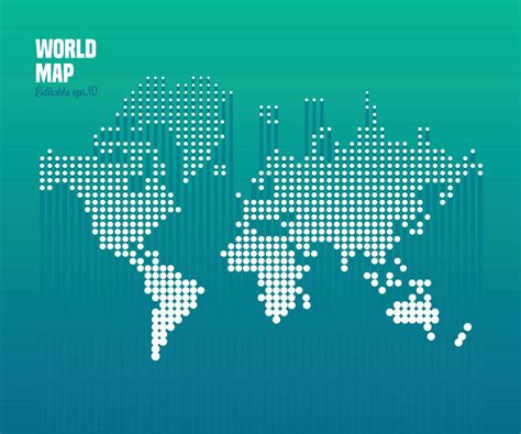 World Map Dot Halftone Art Vector 24528908 Vector Art At Vecteezy