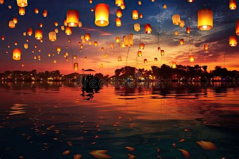 Floating Lantern Festival: Magical Panorama Capturing the Beauty of a Floating Lantern Festival ...