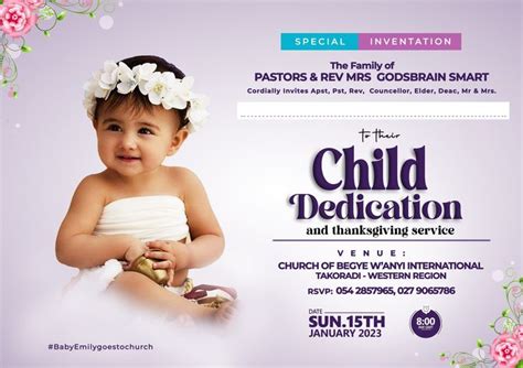 Baby dedication design | Baby dedication, Flyer and poster design, Baby ...