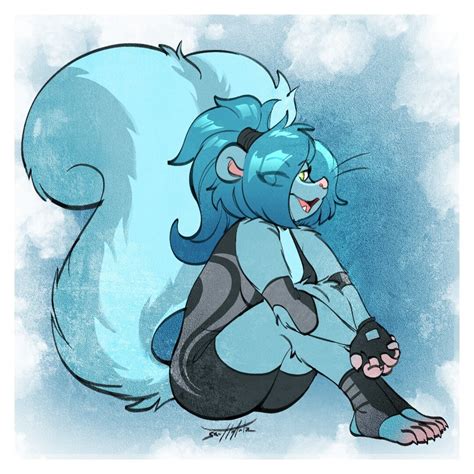 Safe Artist Scottyartz Mammal Skunk Anthro Barefoot