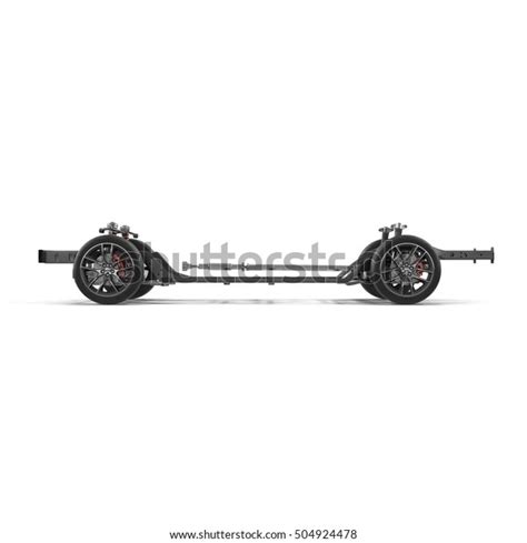 Car Chassis Isolated On White 3d Stock Illustration 504924478