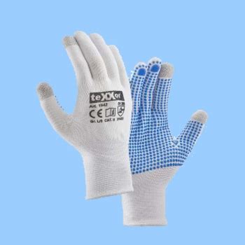 Arbeits Handschuhe De Texxor Feinstrick Arbeitshandschuhe Noppen