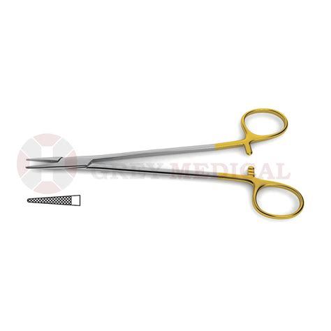 Debakey Vascular Needle Holder Tungsten Carbide Grey Medical